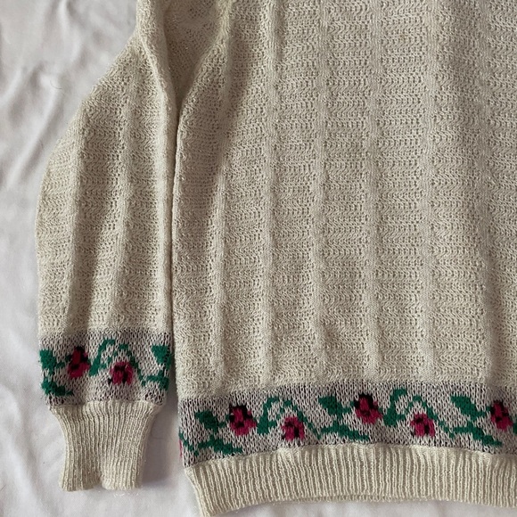 CARLA FERRONI By Lady Jane Ivory Short Cardigan Sweater Size Large Made in Italy - Picture 5 of 12